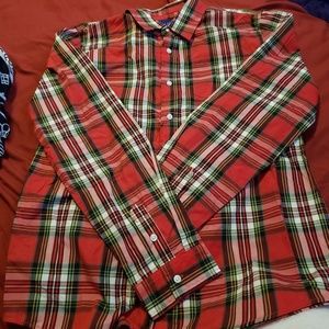 Boys Simply Styled Woven Red Plaid Shirt